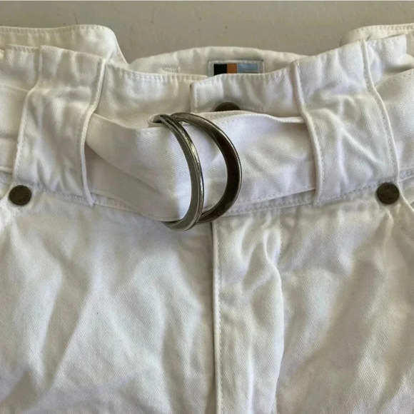 Jean Atelier High Waist Belted Wide Leg Jeans Cropped‎ Size 27 White Wash - Picture 5 of 11